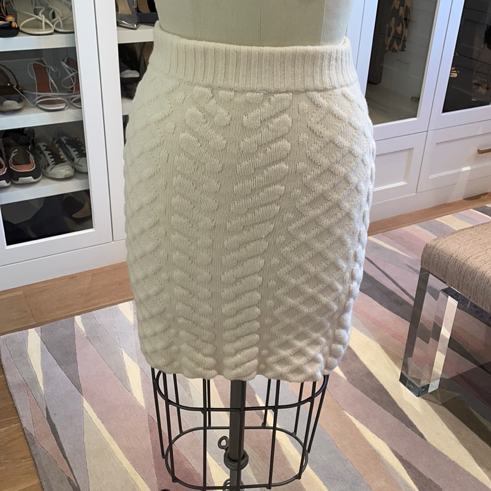 H&M Wool Ivory Skirt